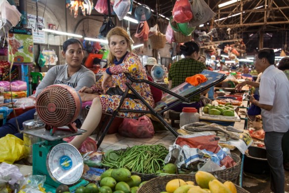 Food market in Siem Reap, Cambodia.